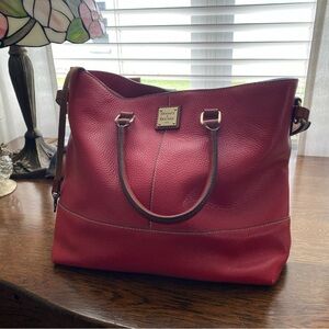 Beautiful Red Dooney & Bourke leather tote